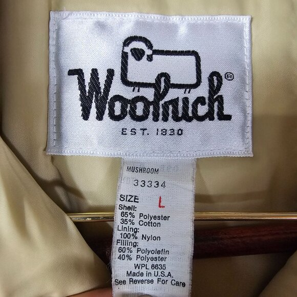 VTG 80s Woolrich Mens Mushroom Gray Thermal Parka L Hooded Pockets Outdoor - Picture 5 of 15